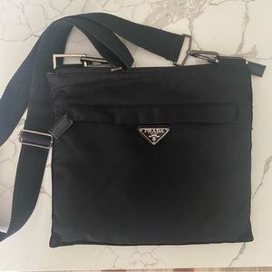 Prada Tessuto Nylon Messenger Crossbody Bag